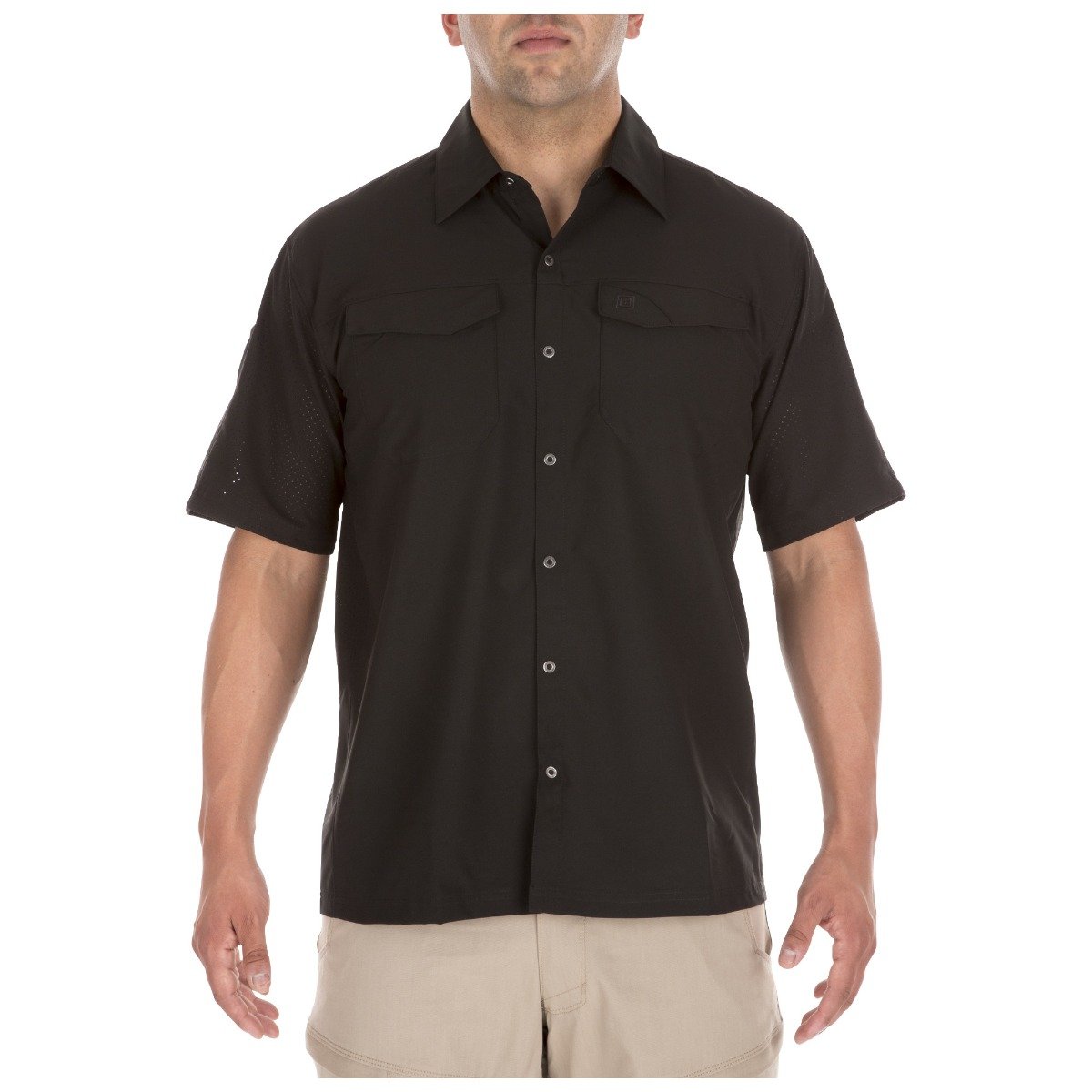 5.11 Tactical Freedom Flex Woven Short Sleeve Shirt Black-Tactical Source LLC