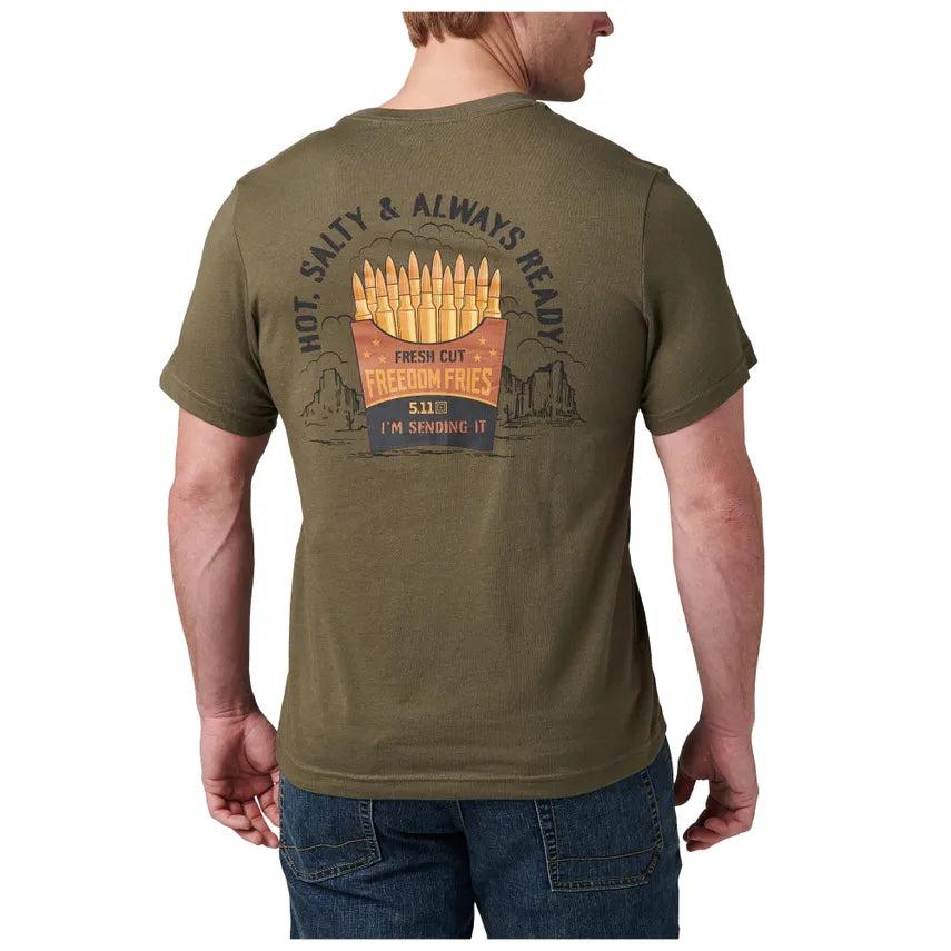 5.11 Tactical Freedom Fries Short Sleeve Tee - Ranger Green 2X-Large-Tactical Source LLC