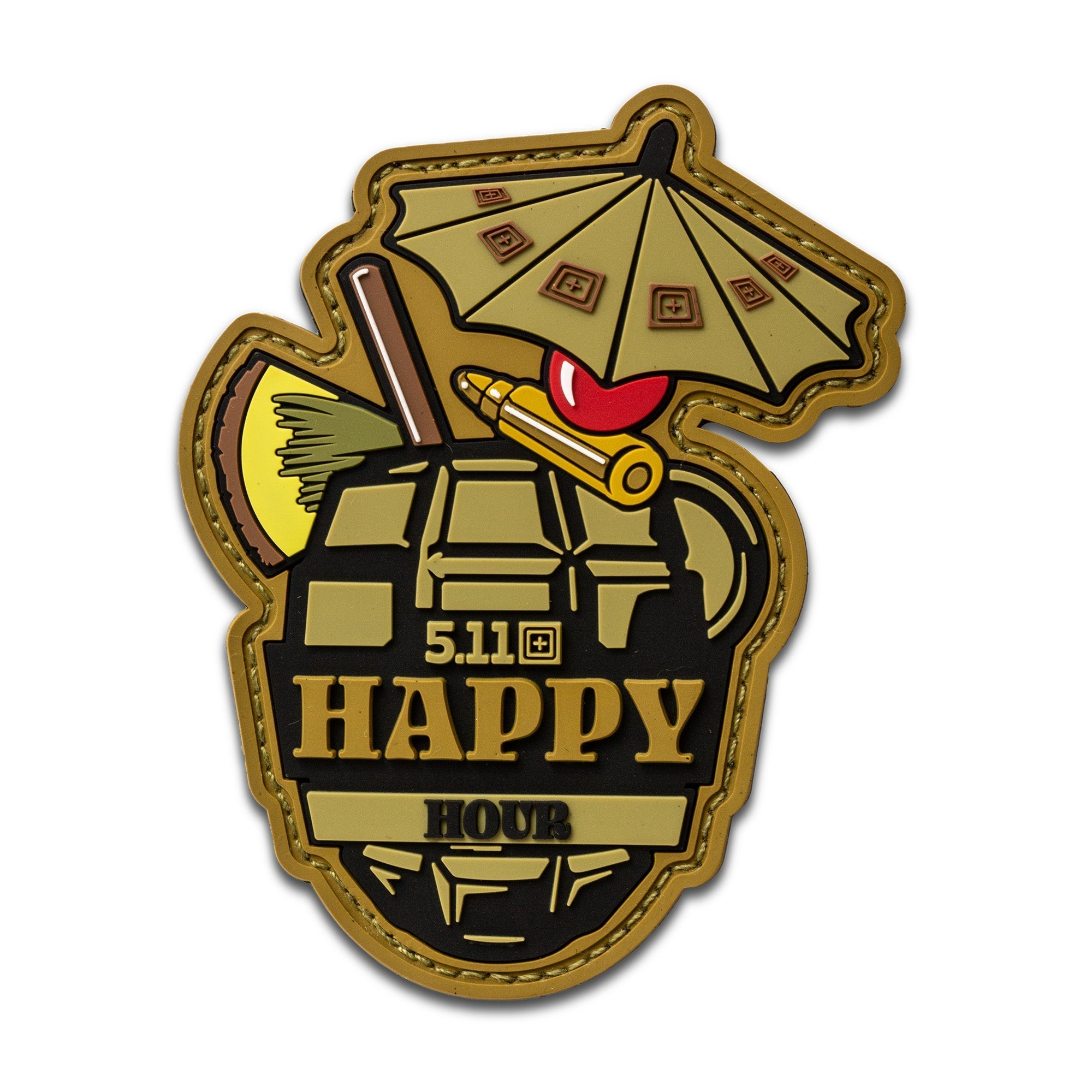 5.11 Tactical Happy Hour V2 Patch Military Green-Tactical Source LLC