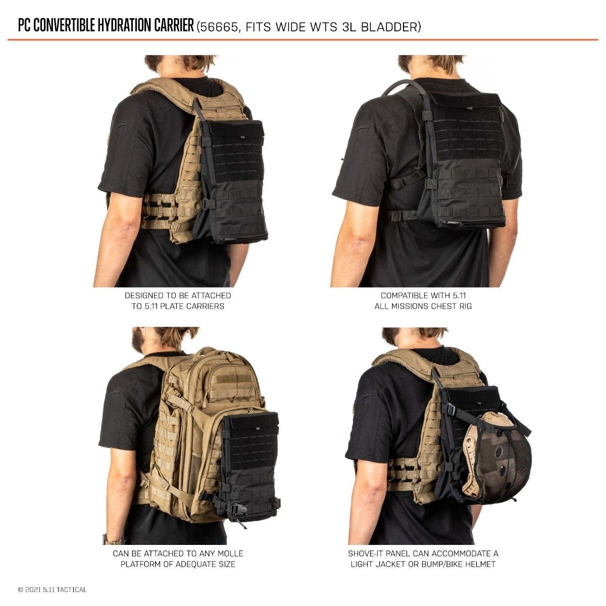 5.11 Tactical PC Convertible Hydration Carrier-Tactical Source LLC