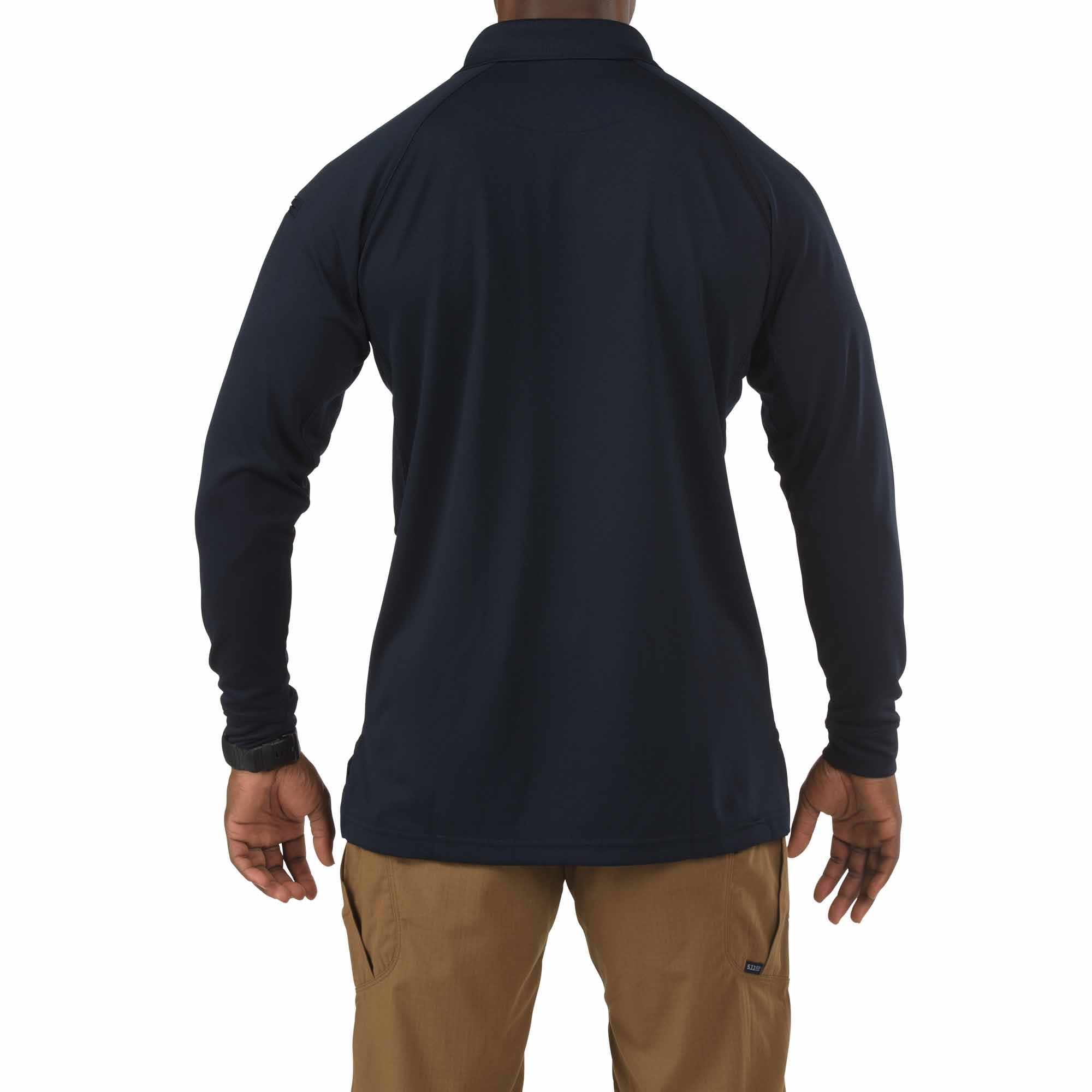 5.11 Tactical Performance Long Sleeve Polo Shirts Dark Navy-Tactical Source LLC