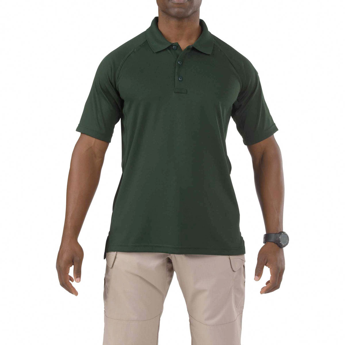 5.11 Tactical Performance Short Sleeve Polo Shirts L.E. Green-Tactical Source LLC