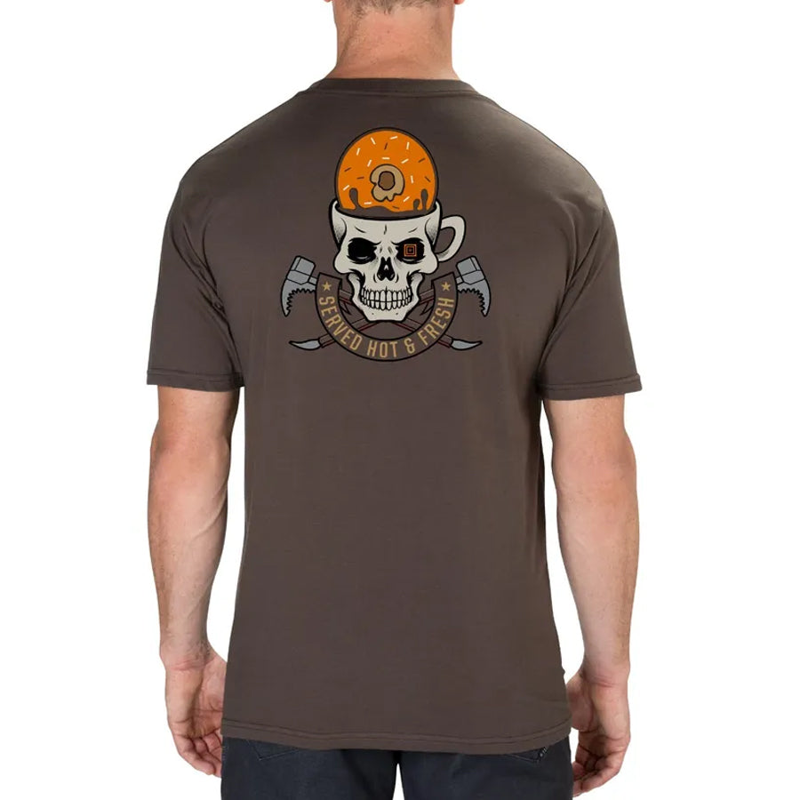 5.11 Tactical Served Fresh Tee Short Sleeve Shirt Brown Heather-Tactical Source LLC