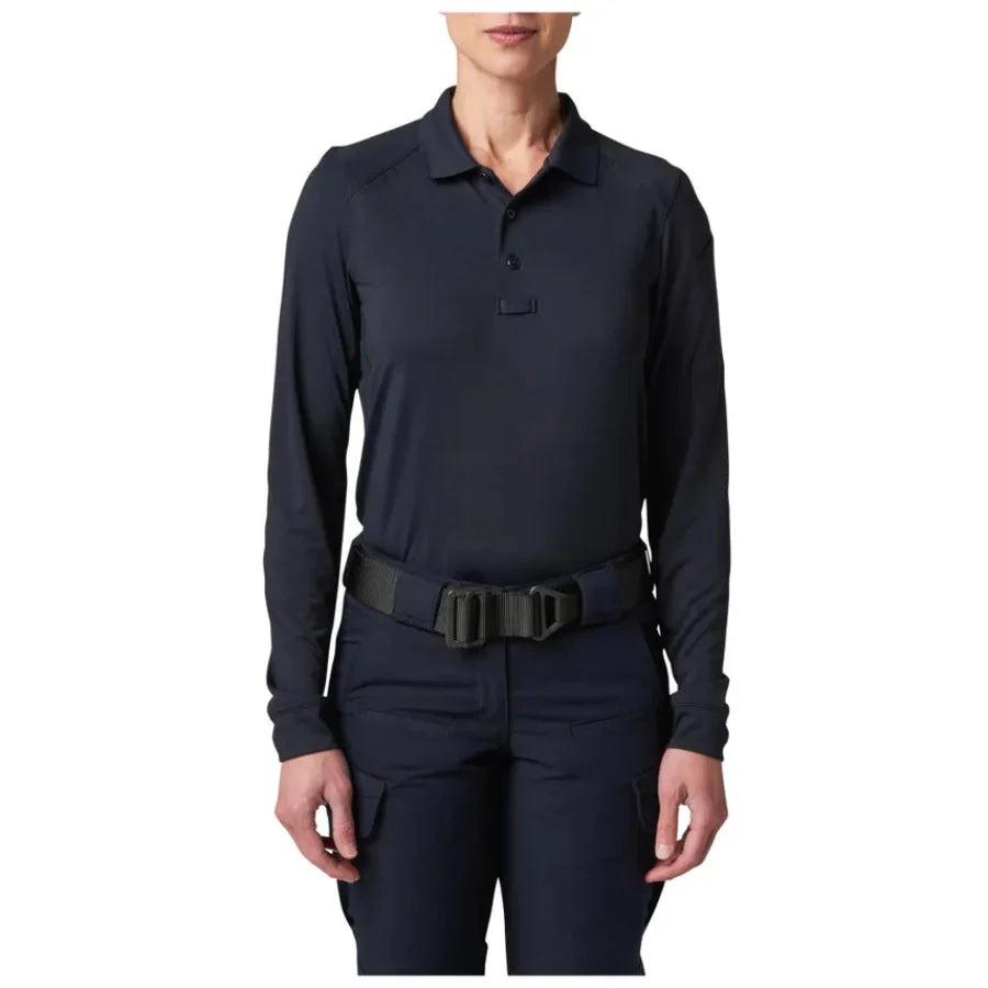 5.11 Tactical Women's Helios Long Sleeve Polo - Dark Navy-Tactical Source LLC