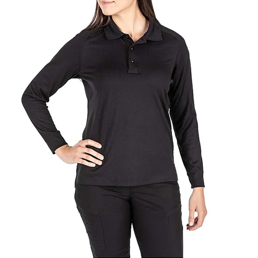 5.11 Tactical Women's Performance Long Sleeve Polo Black-Tactical Source LLC
