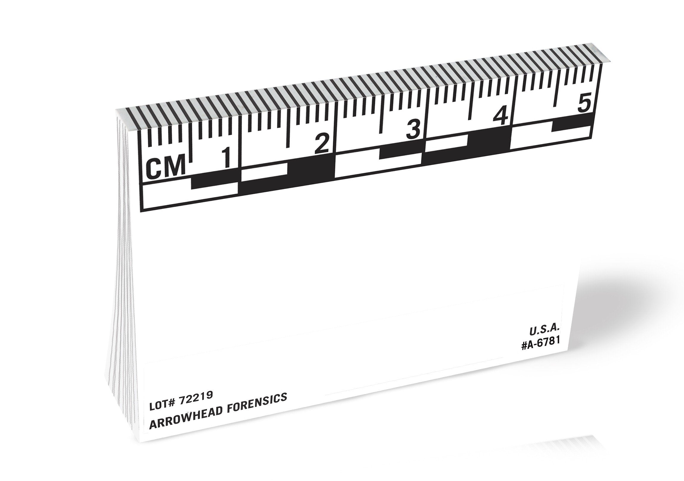 Arrowhead Forensics Adhesive Certified Scale Note Pad - White - 5cm/mm - 50/pad A-6781-Tactical Source LLC