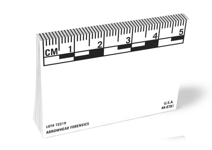 Arrowhead Forensics Adhesive Certified Scale Note Pad - White - 5cm/mm - 50/pad A-6781-Tactical Source LLC