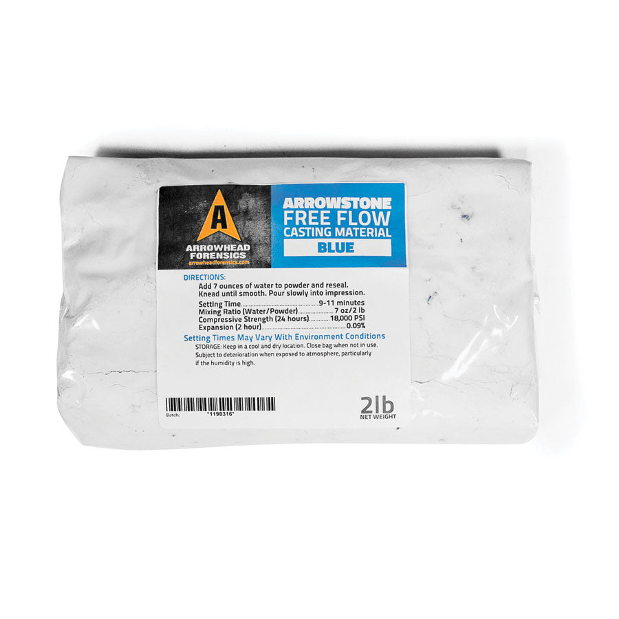 Arrowhead Forensics Arrowstone Free Flow Casting Material Single Use Bags Blue 2 lbs-Tactical Source LLC