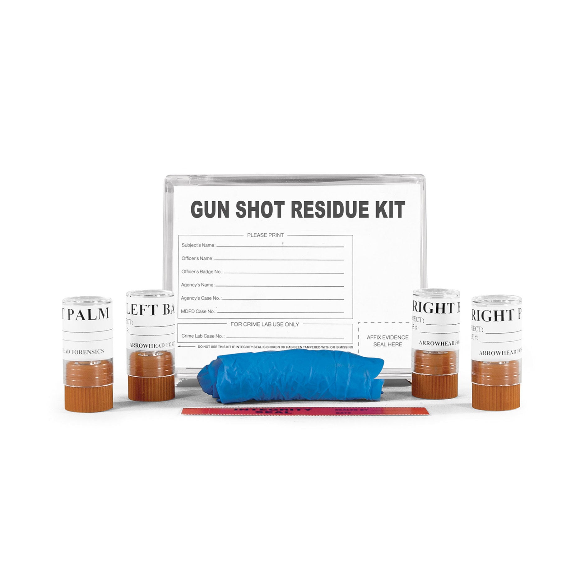 Arrowhead Forensics Gun Shot Residue Kit - 4 Stub SEM - Plastic Case-Tactical Source LLC
