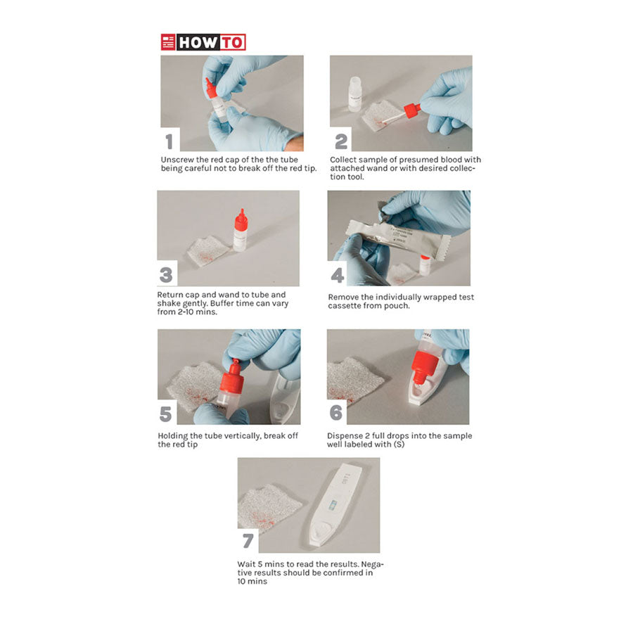 Arrowhead Forensics Hexagon Obti Human Blood Test-Tactical Source LLC