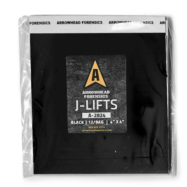 Arrowhead Forensics J-Lift Hinge Lifters - Black - 4" x 4" - 12/pk-Tactical Source LLC