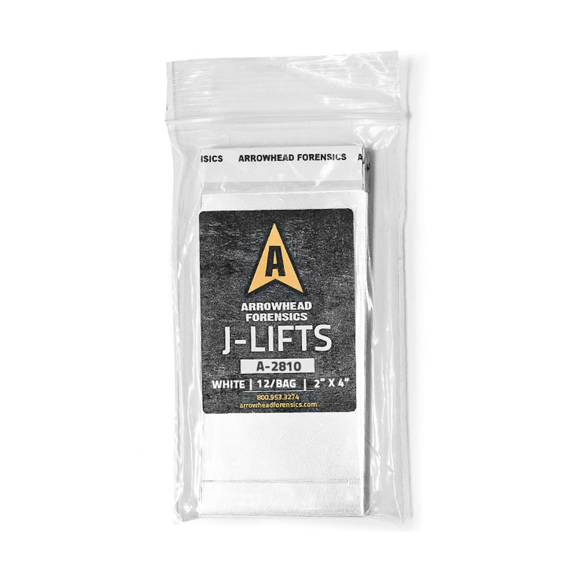 Arrowhead Forensics J-Lift Hinge Lifters - White - 2" x 4" - 12/pk-Tactical Source LLC