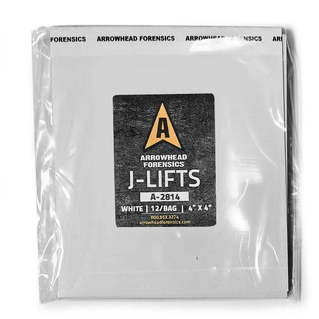 Arrowhead Forensics J-Lift Hinge Lifters - White - 4" x 4" - 12/pk-Tactical Source LLC