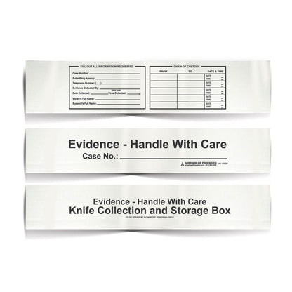 Arrowhead Forensics Printed Tie Down Weapons Storage Box - Knife - 16 x 3 x 2 inches - 25/pk-Tactical Source LLC