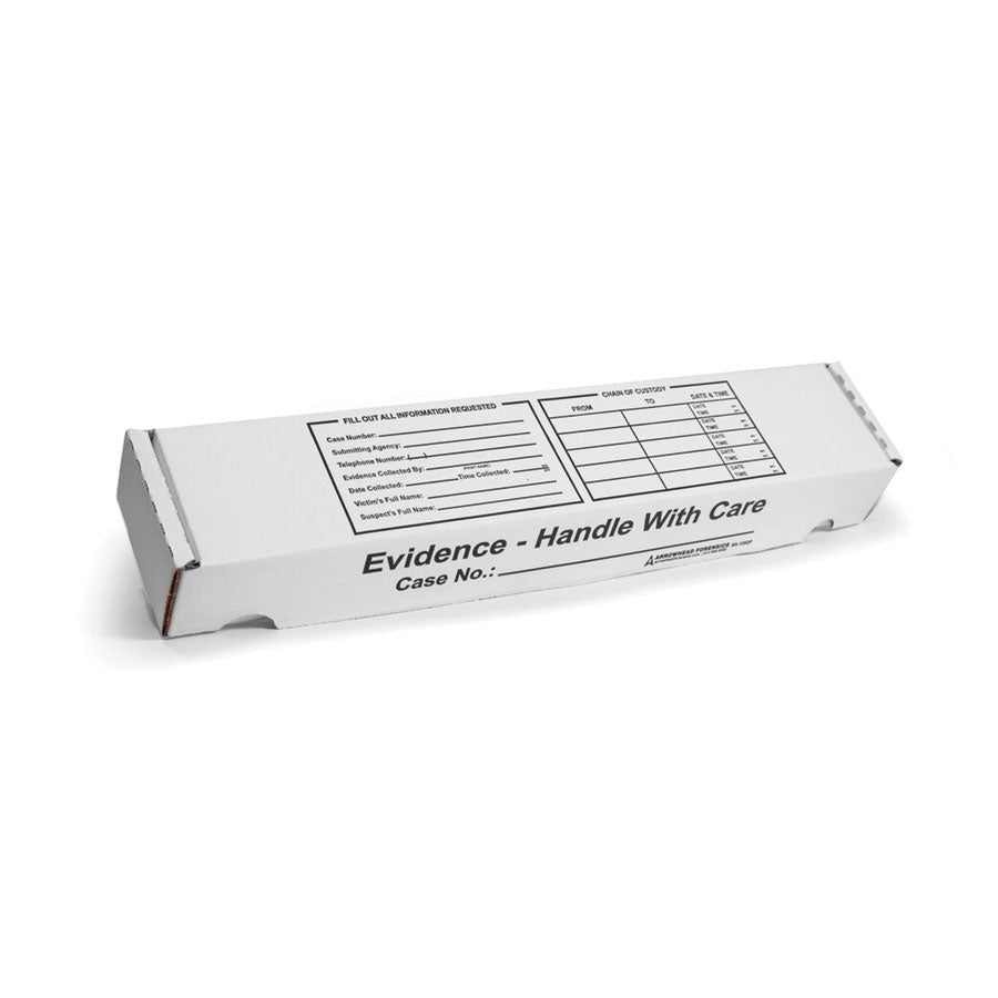 Arrowhead Forensics Printed Tie Down Weapons Storage Box - Knife - 16 x 3 x 2 inches - 25/pk-Tactical Source LLC