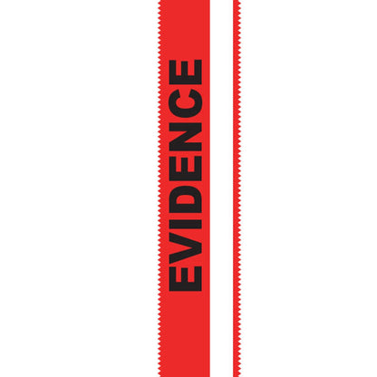 Arrowhead Forensics SealGuard Split Back Evidence Tape Red/White Stripe ”Evidence” Imprint - 1.375" x 108'-Tactical Source LLC