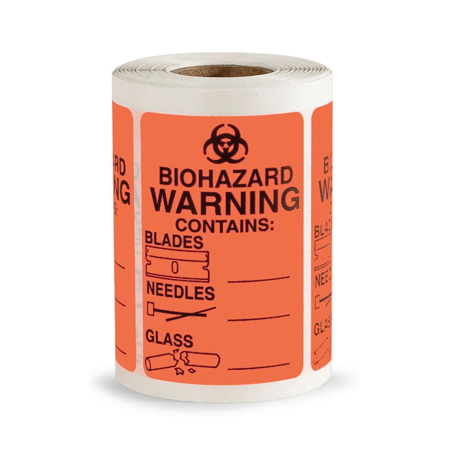 Arrowhead Forensics Sureseal Biohazard Label 3” x 2” - 250/roll-Tactical Source LLC
