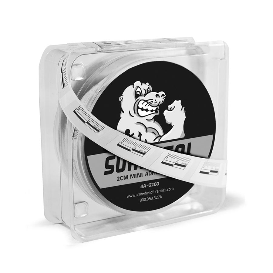 Arrowhead Forensics SureSeal Minis Adhesive Photo Scales White - 2 cm 250/roll-Tactical Source LLC
