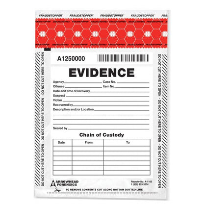 Arrowhead Forensics SureSeal Tamper Indicating Evidence Bags-Tactical Source LLC