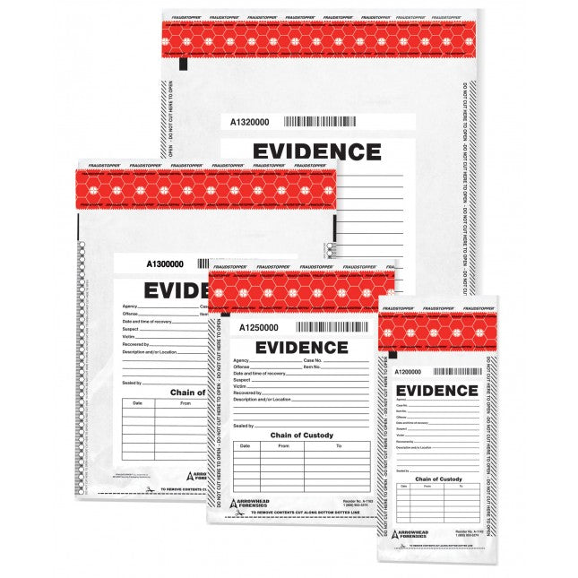 Arrowhead Forensics SureSeal Tamper Indicating Evidence Bags-Tactical Source LLC