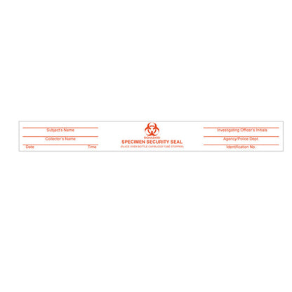 Arrowhead Forensics SureSeal™ Blood Tube Specimen Security Seal - 1" x 7.125" - 100/pk-Tactical Source LLC