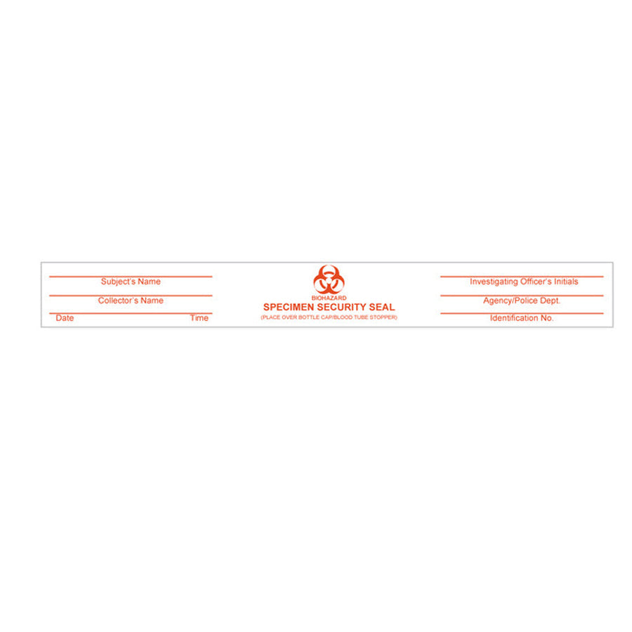 Arrowhead Forensics SureSeal™ Blood Tube Specimen Security Seal - 1" x 7.125" - 100/pk-Tactical Source LLC
