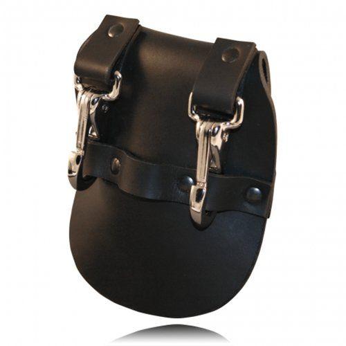 Boston Leather Jailers Double Key Holder Plain Black Leather-Tactical Source LLC