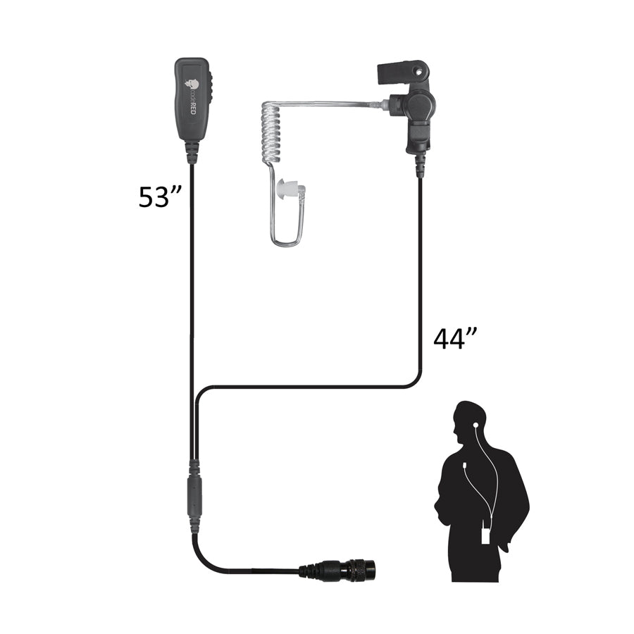 Code Red Headsets Investigator QD Two-Wire Patrol Kit Microphone - QD M7-Tactical Source LLC