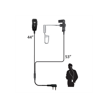 Code Red Headsets Investigator Two-Wire Microphone-Tactical Source LLC