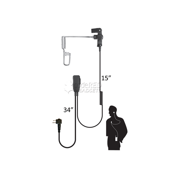Code Red Headsets Sherlock Single Wire Acoustic Tube Earpiece-Tactical Source LLC