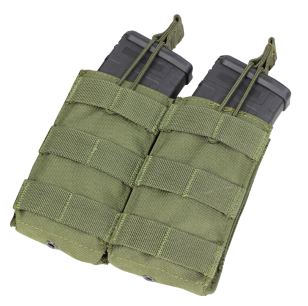 Condor Double Open-Top M4/M16 Mag Pouch OD Green-Tactical Source LLC