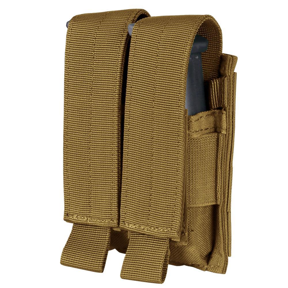 Condor Double Pistol Mag Pouch Coyote Brown-Tactical Source LLC