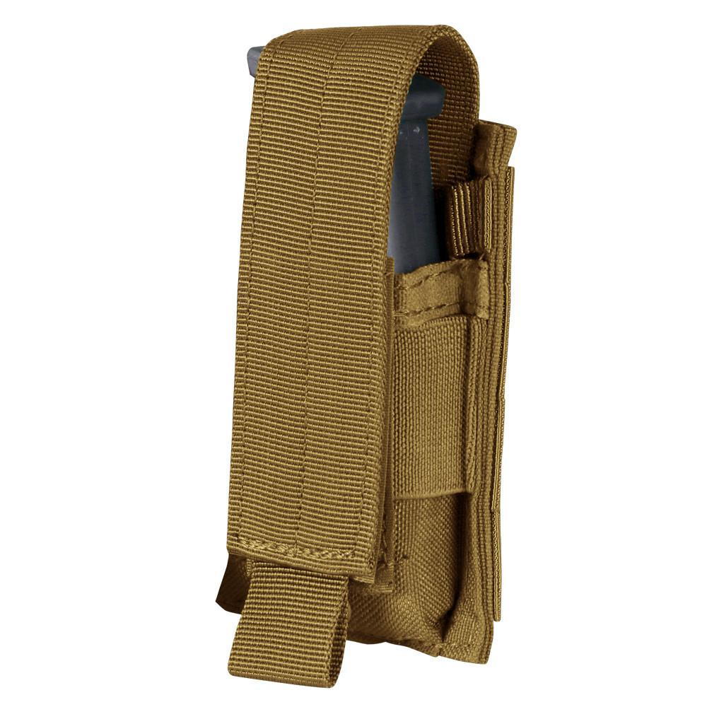 Condor Single Pistol Mag Pouch Coyote Brown-Tactical Source LLC