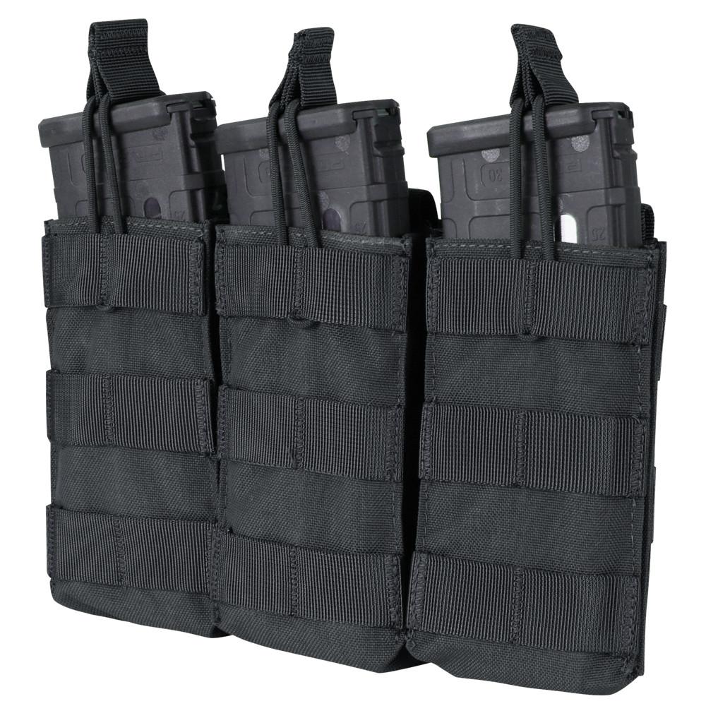 Condor Triple M4 Open Top Mag Pouch Black-Tactical Source LLC