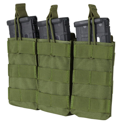 Condor Triple M4 Open Top Mag Pouch Olive Drab-Tactical Source LLC