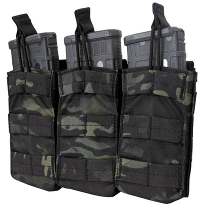 Condor Triple M4/M16 Open Top Mag Pouch Multicam Black-Tactical Source LLC