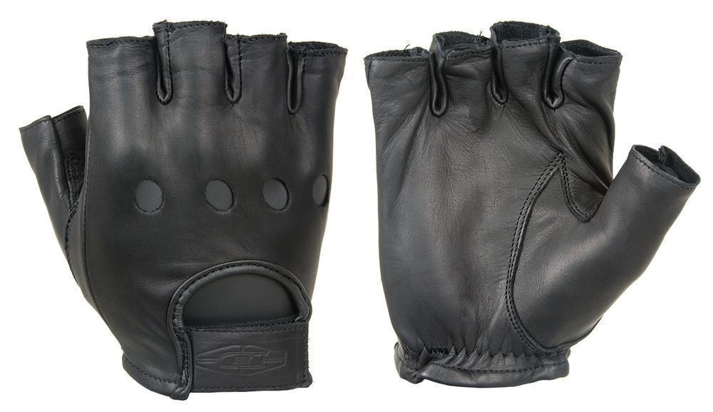 Damascus Leather Half Finger Driving Gloves-Tactical Source LLC