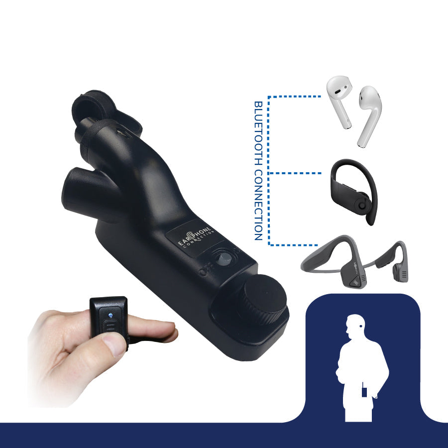 Earphone Connection Bluetooth Adapter and Remote Switch for Motorola XPR/APX with on/off switch, accessory jack and dual pairing-Tactical Source LLC