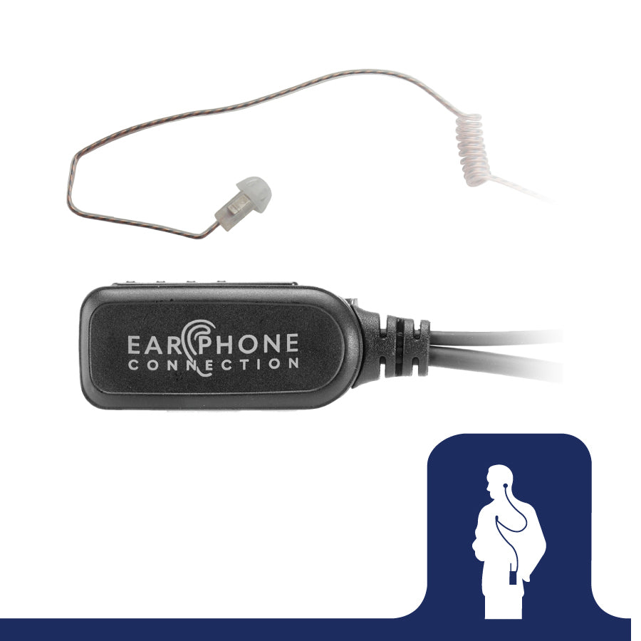 Earphone Connection Hawk Lapel Microphone with Easy Connect guide mark connector and adapter for Motorola APX/XPR series radios with Whisper earpiece-Tactical Source LLC
