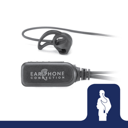 Earphone Connection Hawk Micro Sound speaker Lapel Microphone with Easy Connect guide mark connector and adapter for Motorola APX/XPR series radios with Left & Right Fin Ultra eartips-Tactical Source LLC