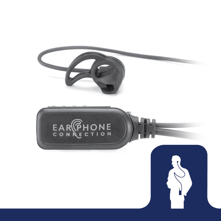 Earphone Connection Hawk Micro Sound speaker Lapel Microphone with Easy Connect guide mark connector and adapter for Motorola APX/XPR series radios with Left & Right Fin Ultra eartips-Tactical Source LLC