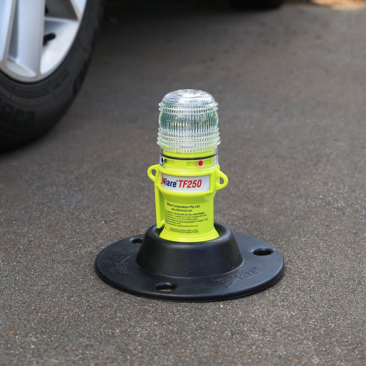 Eflare TF250 Safety Red Flashing with Torch Function and Rubber Base-Tactical Source LLC