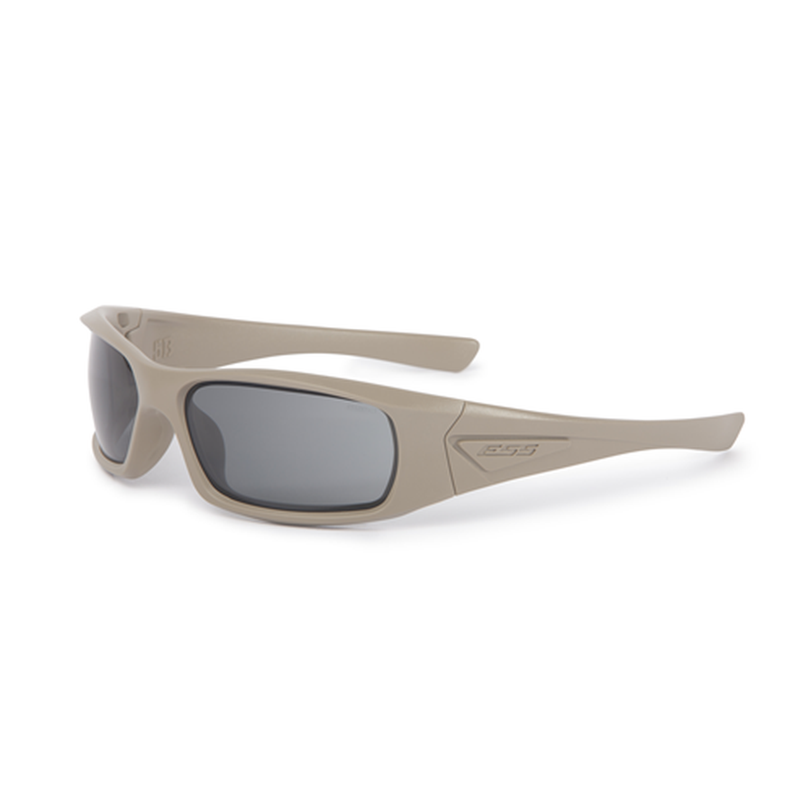 ESS 5B Sunglasses Tan Frame Smoke Gray Lenses-Tactical Source LLC