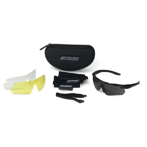 ESS Crosshair 3 Lens - Clear, Smoke Gray & Hi Def Yellow Lenses EE9014-05-Tactical Source LLC