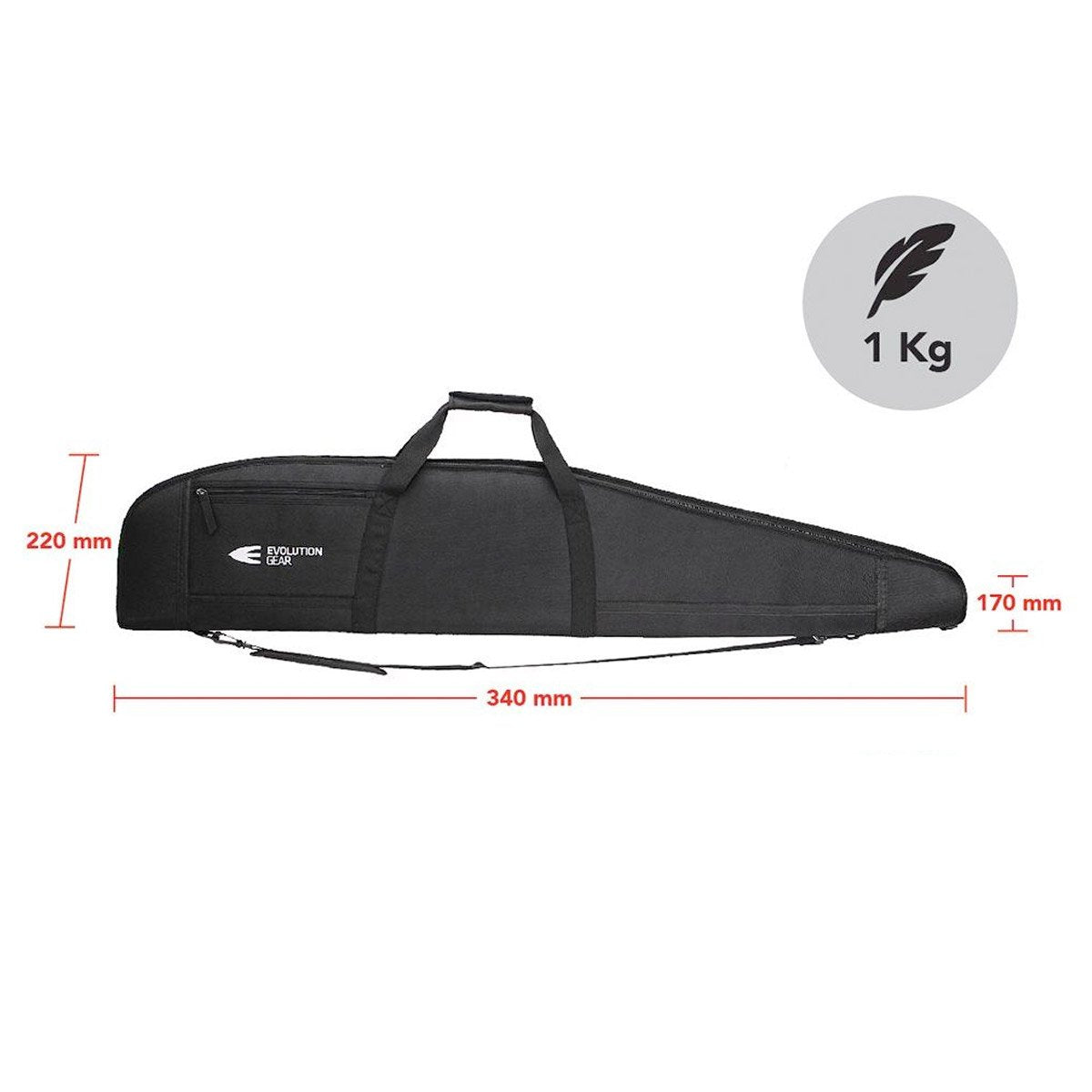 Evolution Gear 52 Inch Rifle Soft Case Gun Bag with Thick Padding and 1680D Exterior Black-Tactical Source LLC