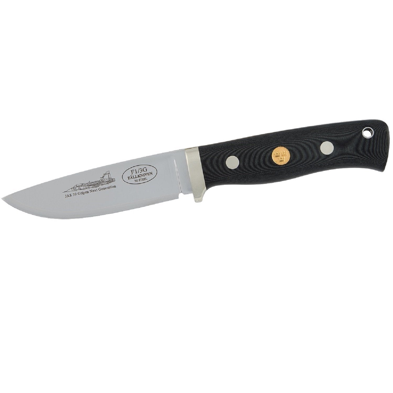 Fallkniven F1/3G Fixed 3.9" Blade Micarta Handle Knife-Black-Tactical Source LLC