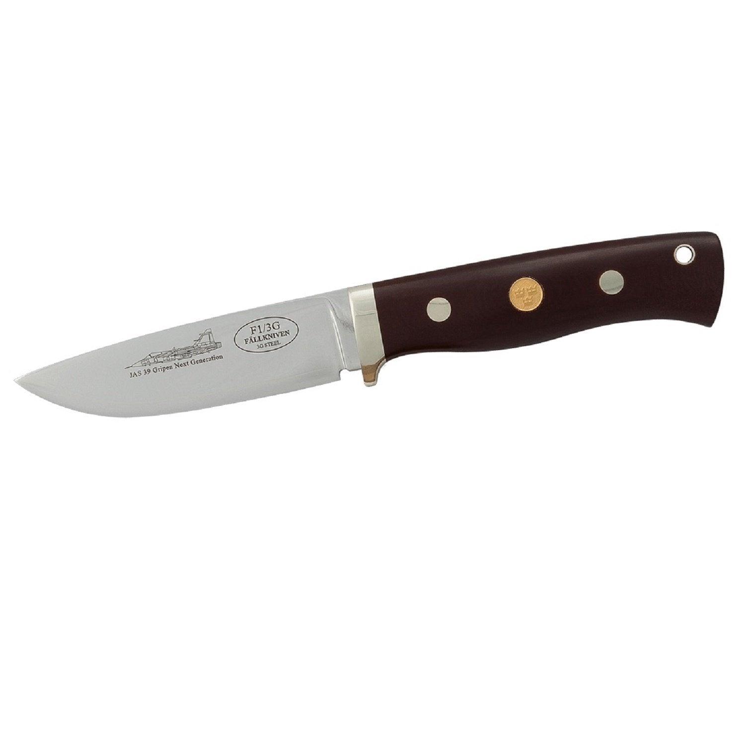 Fallkniven F1/3G Fixed 3.9" Blade Micarta Hndle Knife-Maroon-Tactical Source LLC