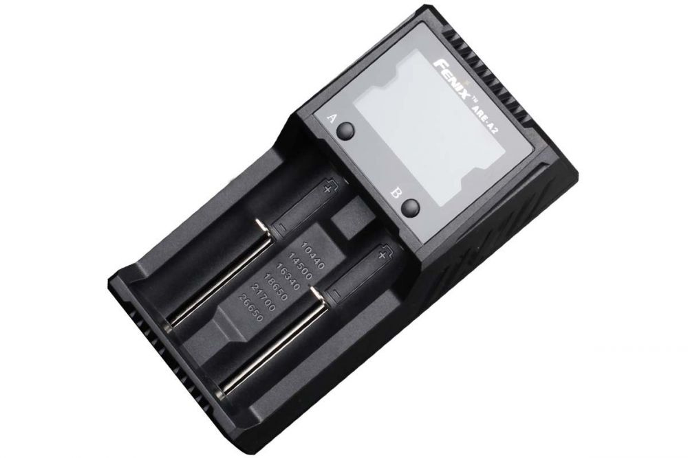 Fenix Flashlights Digital Smart Charger 2 Bay Black ARE-A2-Tactical Source LLC