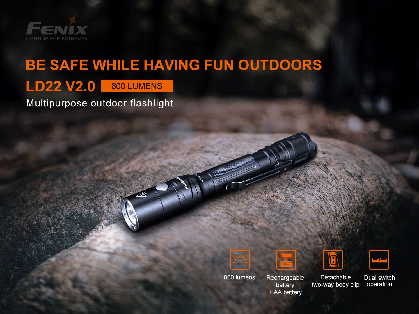 Fenix LD22 V2 Multi Use Flashlight-Tactical Source LLC
