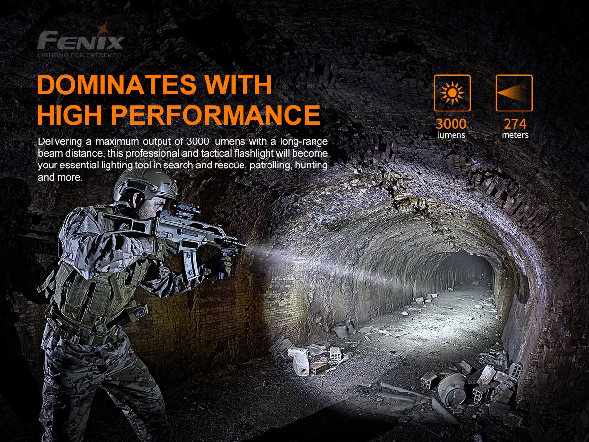 Fenix PD36 TAC 3000 Lumen Flashlight-Tactical Source LLC
